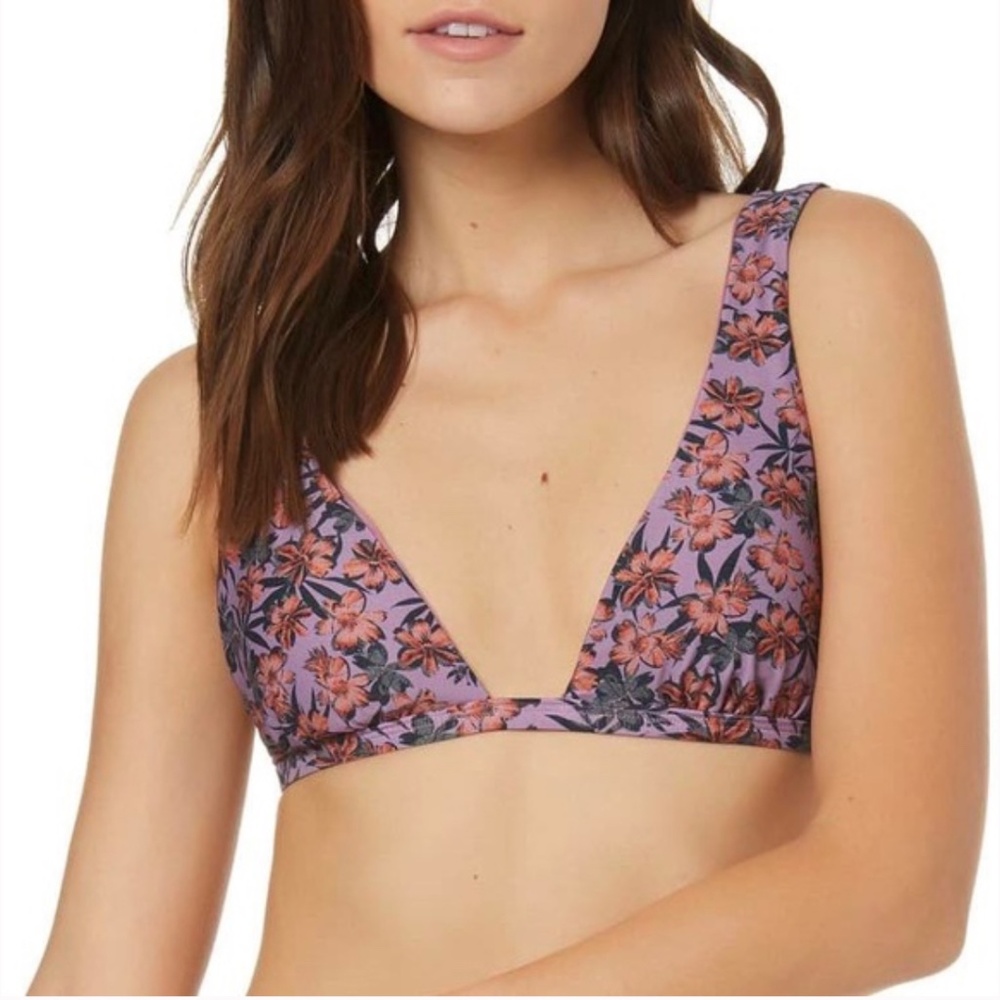O'Neill Floral Horizon Halter Bikini Top